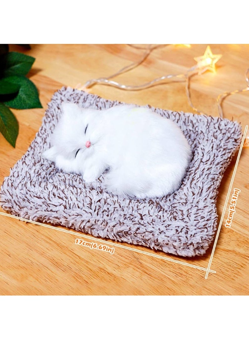 Realistic Sleeping Cat Toy，None Battery Need - Image 3